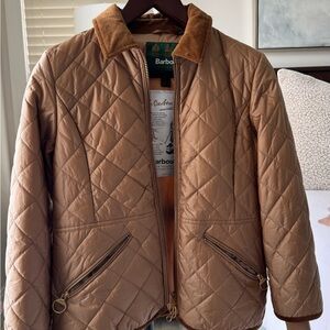 Barbour Quilted Jacket in Tan and Brown